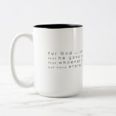 Tasse 2 Couleurs John 3:16 (Gauche)