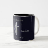 Tasse 2 Couleurs John 3:16 (Devant droit)