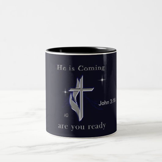 Tasse 2 Couleurs John 3:16 (Centre)