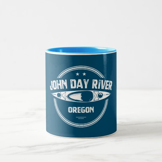 Tasse 2 Couleurs John Day River Oregon Kayaking (Centre)