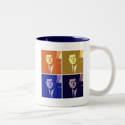 Tasse 2 Couleurs John F Kennedy (Droit)