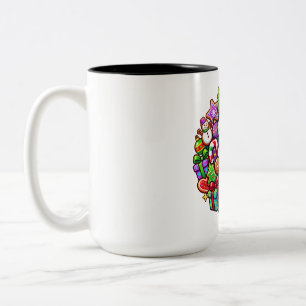 Tasse 2 Couleurs Joie de Noël au pain d'épices