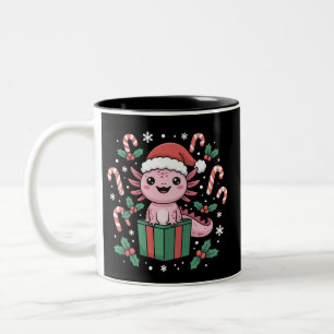 Tasse 2 Couleurs Joli Axolotl Noël Animal Amphibien Vacances