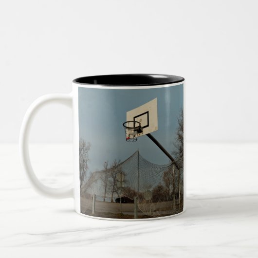 Tasse 2 Couleurs Joli basket-ball (Gauche)