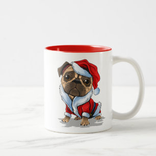 Tasse 2 Couleurs Joli Carlin de Noël Père Noël