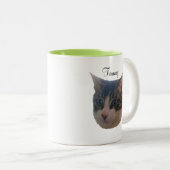 Tasse 2 Couleurs Joli chat tigré (Devant droit)