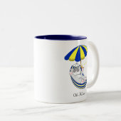 Tasse 2 Couleurs Joli chaton dans un hamac (Devant droit)