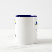Tasse 2 Couleurs Joli chaton dans un hamac (Centre)
