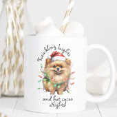 Tasse 2 Couleurs Joli chien animal de compagnie Script moderne Aqua