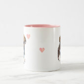 Tasse 2 Couleurs Joli chiot Corgi & coeurs (Centre)
