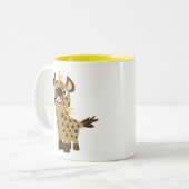 Tasse 2 Couleurs Joli dessin souriant Hyena Magnet (Devant gauche)
