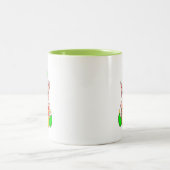 Tasse 2 Couleurs Joli elfe de Noël et texte de génie modifiable (Centre)