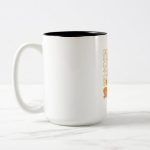Tasse 2 Couleurs Joli Fantôme Orange Création Halloween Saison Effr