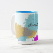 Tasse 2 Couleurs Joli Fleur sauvage (Devant gauche)