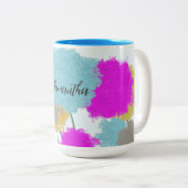 Tasse 2 Couleurs Joli Fleur sauvage (Devant droit)