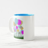Tasse 2 Couleurs Joli Fleur sauvage (Devant gauche)