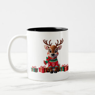 Tasse 2 Couleurs Joli Humour moderne tendance Funny Joyeux Noël