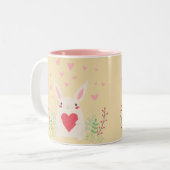 Tasse 2 Couleurs Joli lapin (Devant gauche)