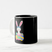 Tasse 2 Couleurs Joli lapin de Pâques (Devant gauche)