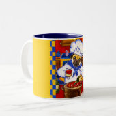 Tasse 2 Couleurs Joli Le Café Pug Chef (Devant gauche)