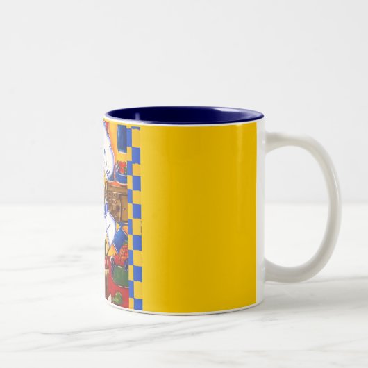 Tasse 2 Couleurs Joli Le Café Pug Chef (Droit)