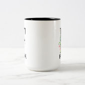 Tasse 2 Couleurs Joli monogramme initial F (Centre)