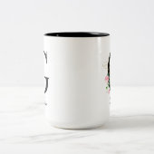 Tasse 2 Couleurs Joli monogramme initial G (Centre)