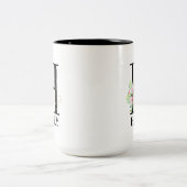 Tasse 2 Couleurs Joli monogramme initial H (Centre)