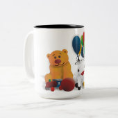Tasse 2 Couleurs Joli motif d'enfant (Devant gauche)