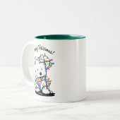 Tasse 2 Couleurs Joli Noël Westie KiniArt (Devant gauche)