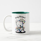Tasse 2 Couleurs Joli Noël Westie KiniArt (Gauche)