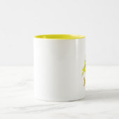 Tasse 2 Couleurs Joli Oiseau Nerd Jaune (Centre)