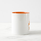 Tasse 2 Couleurs Joli Oiseau Nerd Orange (Centre)