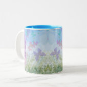 Tasse 2 Couleurs Joli Pastel Butterfly Garden (Devant gauche)