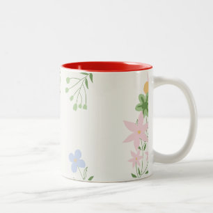 Tasse 2 Couleurs Joli Pastel Floral Flower