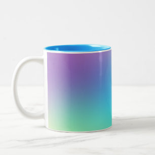 Tasse 2 Couleurs Joli Pastel Rainbow Mariage dégradé