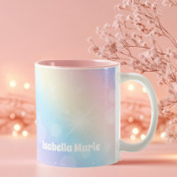 Joli Pastel Rainbow Sparkle Girly Personnalisé