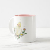 Tasse 2 Couleurs Joli Perruche Floral (Devant gauche)