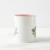 Tasse 2 Couleurs Joli Perruche Floral (Centre)