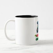 Tasse 2 Couleurs Joli Pitbull et Penguin Noël maladroit (Gauche)