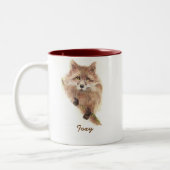 Tasse 2 Couleurs Joli Renard Rouge, Foxy Faune, Animal, Nature (Gauche)