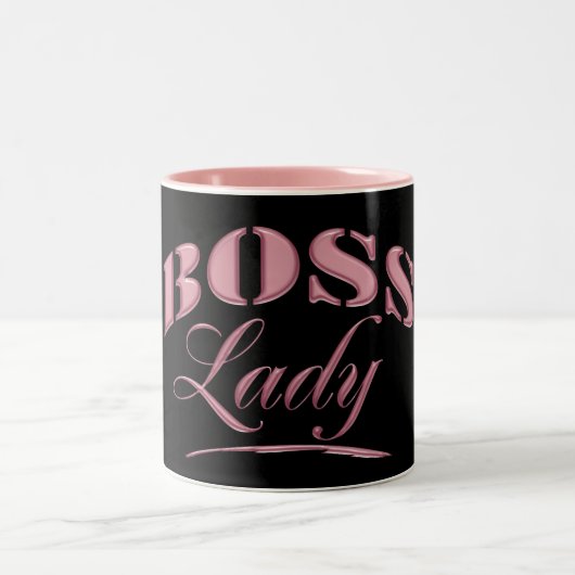 Tasse 2 Couleurs Joli Rose Boss Design (Centre)