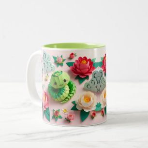 Tasse 2 Couleurs Joli serpent du Nouvel An chinois 2025 2TM