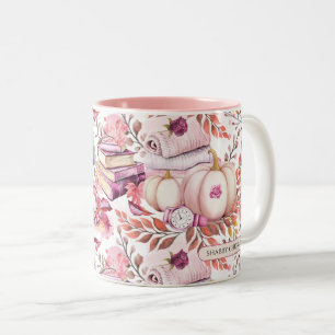 Tasse 2 Couleurs Joli Shabby Chick Motif d'automne