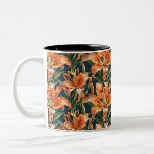 Tasse 2 Couleurs Joli Tiger Lily Floral