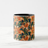 Tasse 2 Couleurs Joli Tiger Lily Floral (Centre)