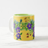 Tasse 2 Couleurs Joli vert et jaune doré (Devant gauche)