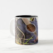 Tasse 2 Couleurs Jolie basse guitare (Devant gauche)