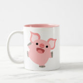 Tasse 2 Couleurs Jolie caricature Cochon (Gauche)