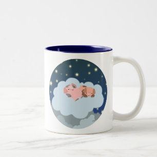 Tasse 2 Couleurs Jolie caricature Piglets de verre